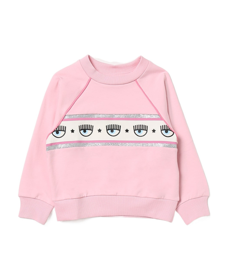 Chiara Ferragni Eyelike Pattern Hoodie In Pink