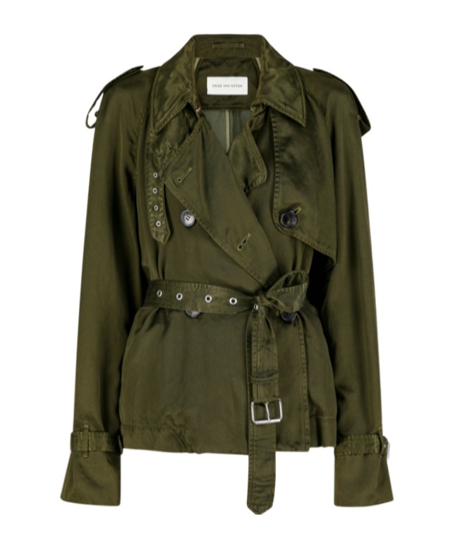 Dries Van Noten Long Sleeve Casual Jacket In Green