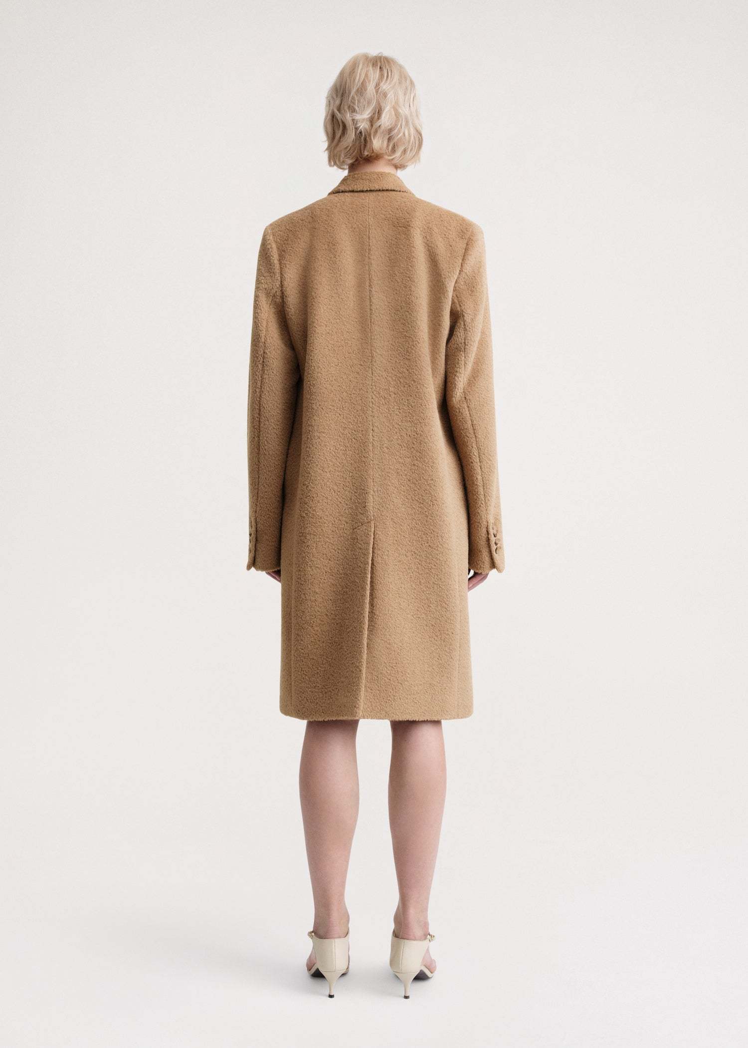 Totême Single-breasted Coat In Nude