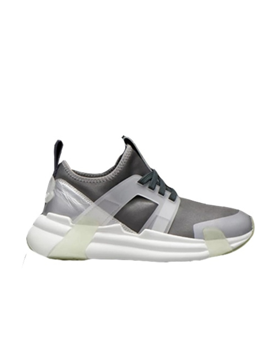 Moncler Lace Up Sneakers In Gray