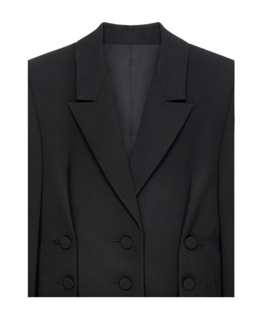Givenchy Pleated Single-breasted Wool Blazer In Black