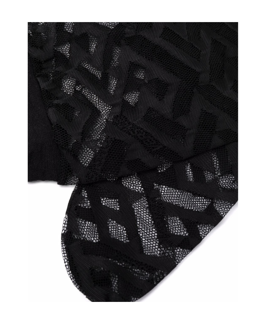Versace Greca-pattern Semi-sheer Socks
