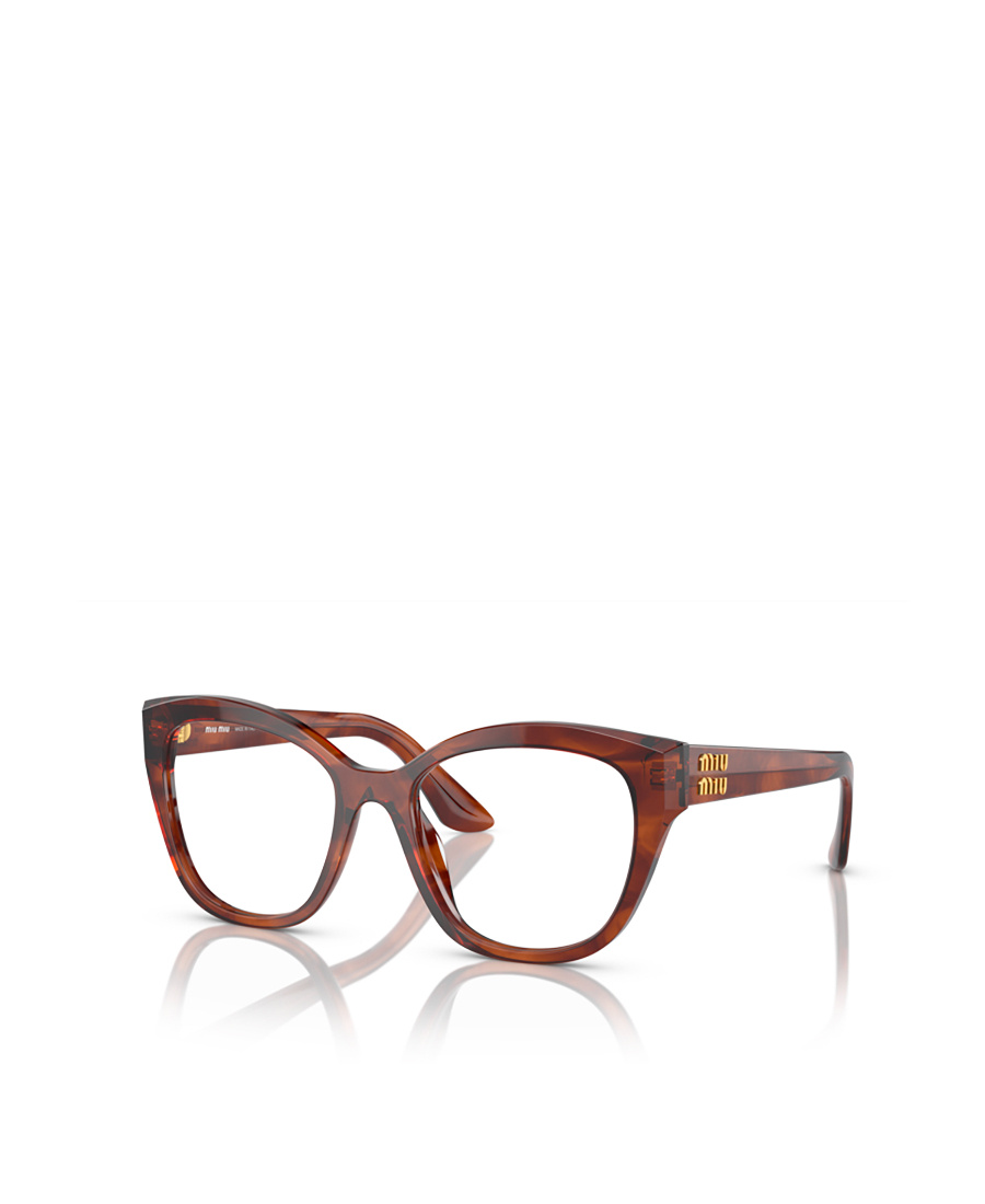 Miu Miu Logo Flat Mirror In Brown