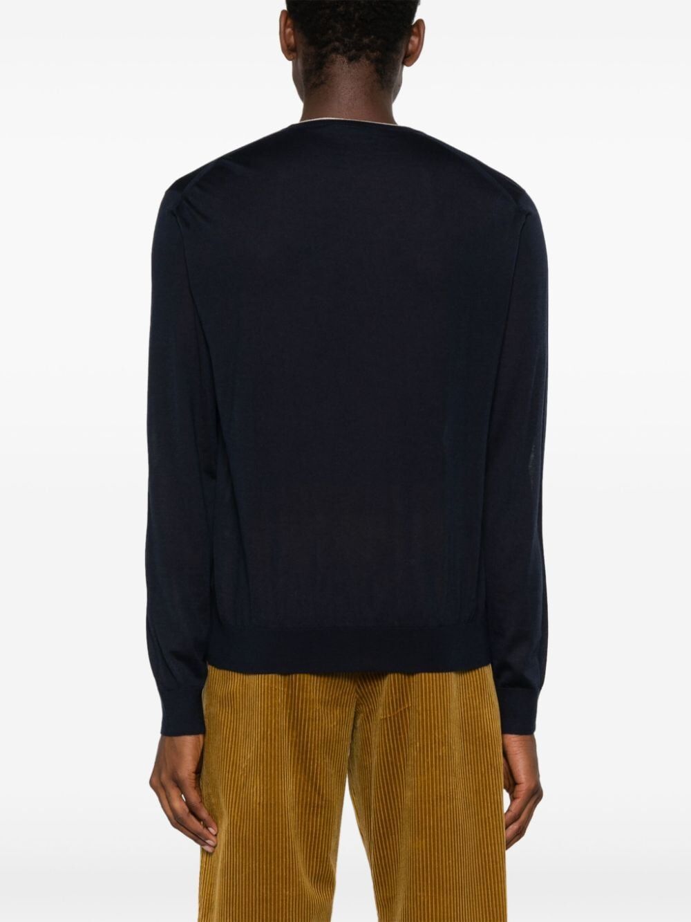 Prada Long-sleeved Sweater In Blue