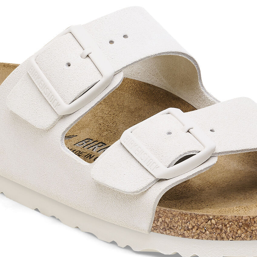 Birkenstock Arizona Suede Slides In White