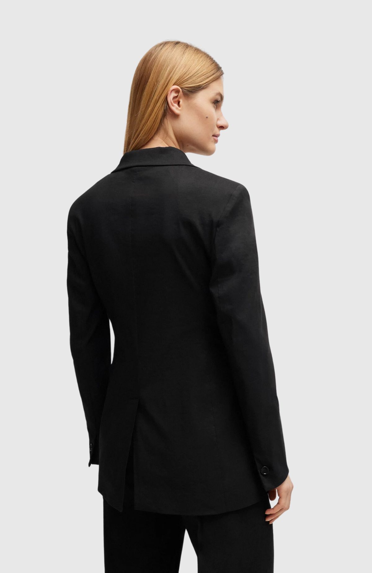 Hugo Boss Long Sleeved Suit Jacket In Black