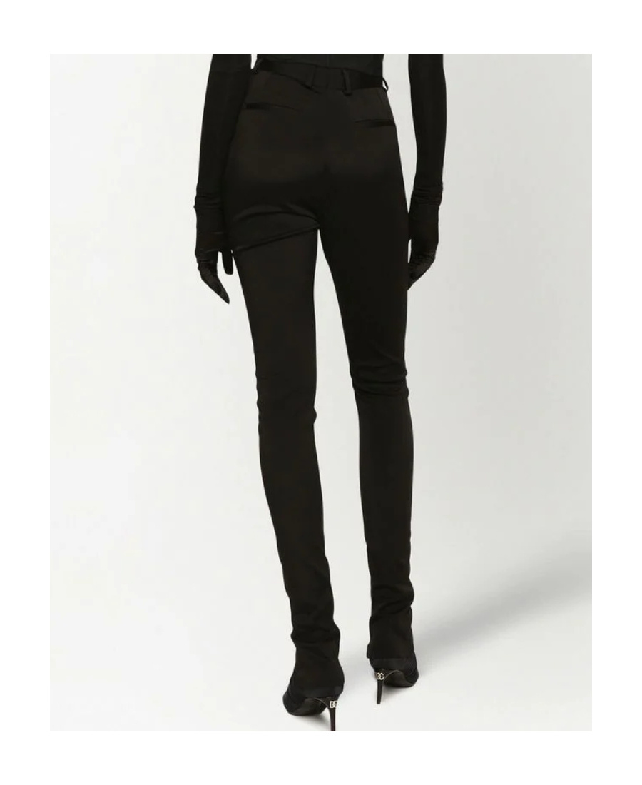Dolce & Gabbana High Waisted Skinny-fit Trousers In Black