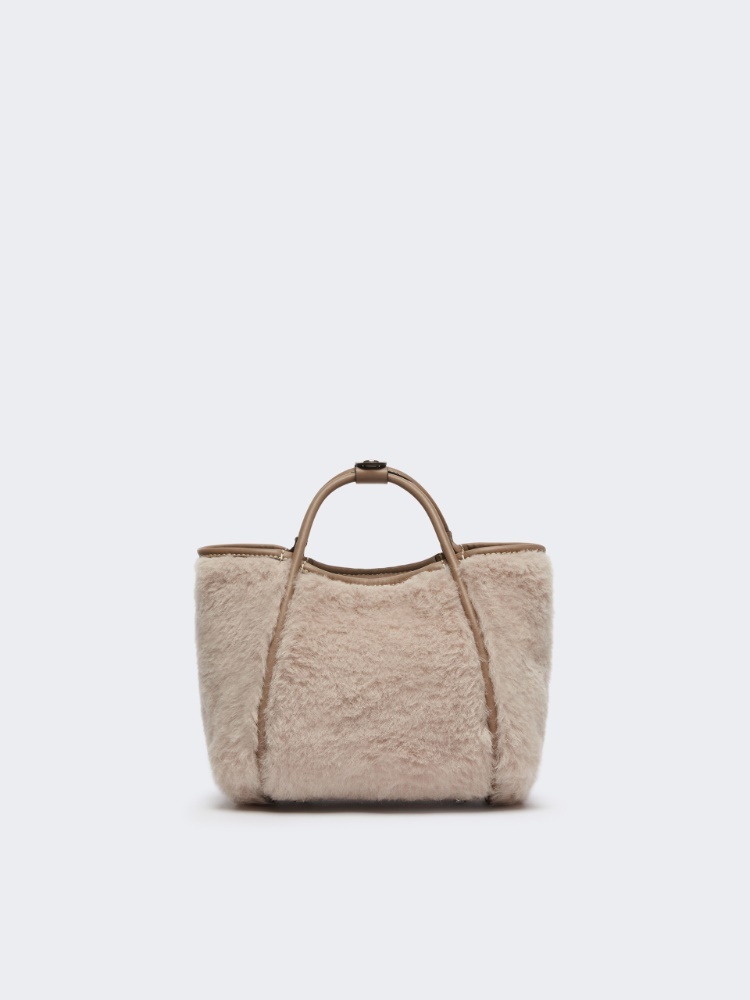 Max Mara T Marine Teddy Bear Mini Bag In Neutral