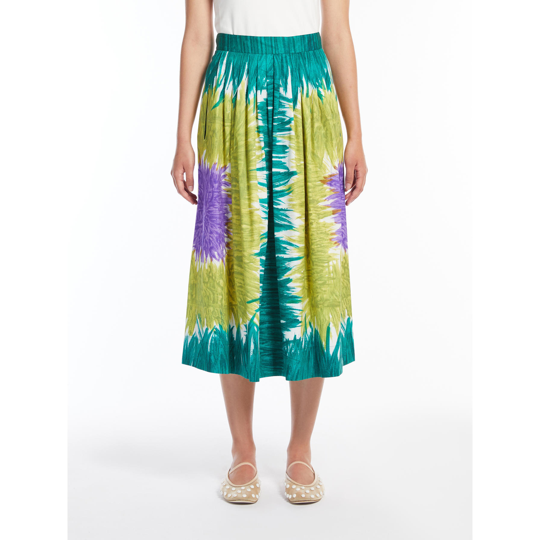 Weekend Max Mara Circeo Skirt In Green