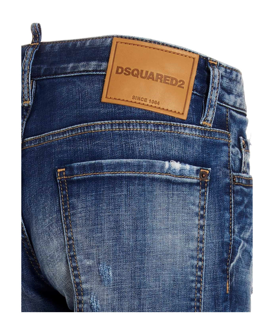 Dsquared2 Stonewashed Skinny Jeans In Blue