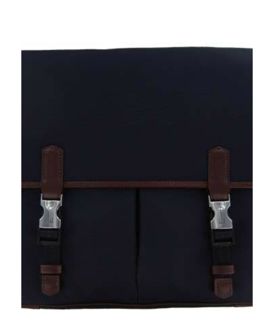 DUNHILL DARK BLUE FLIP SHOULDER BAG