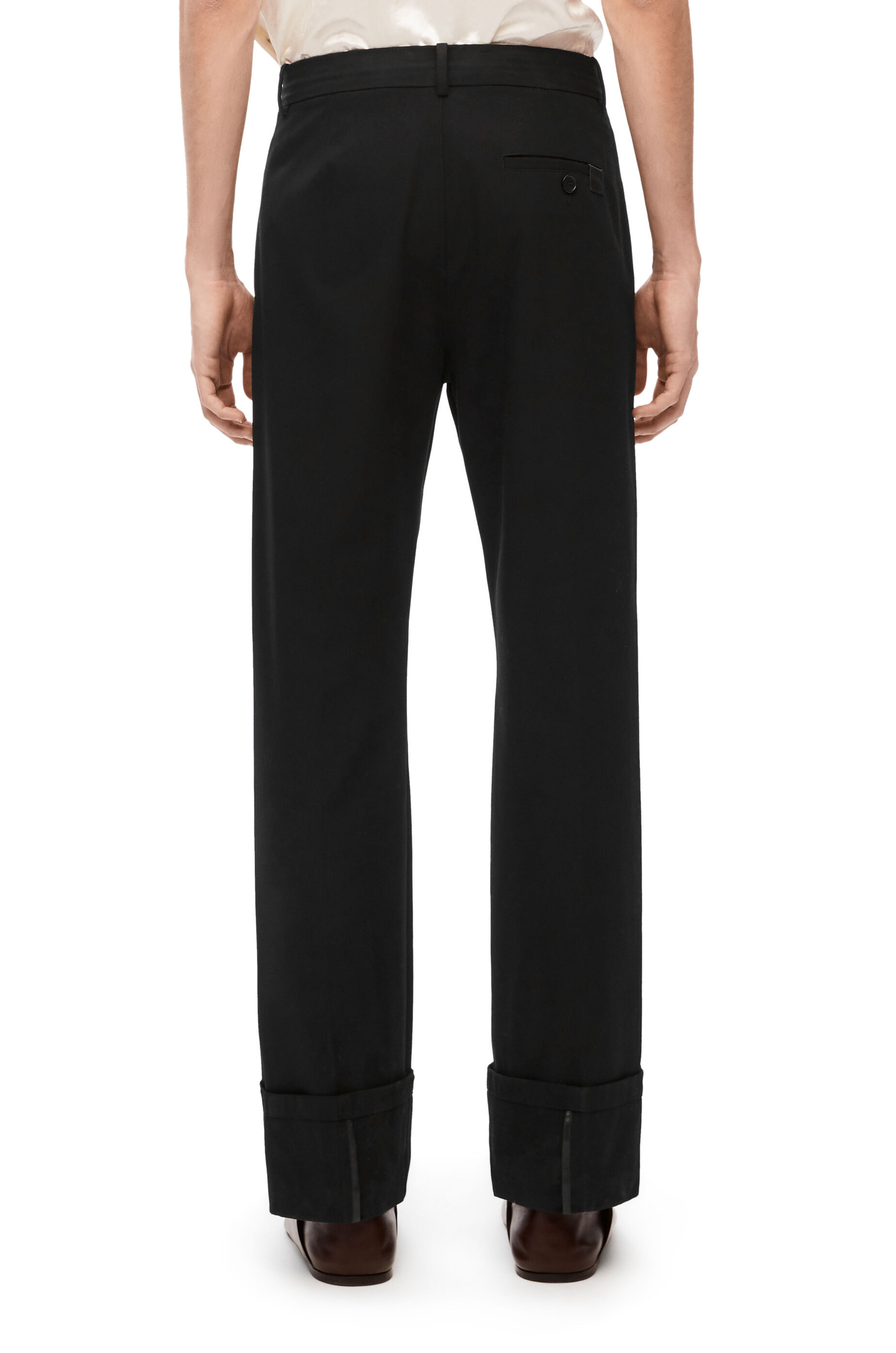 LOEWE FISHERMAN TURN-UP TROUSERS IN COTTON
