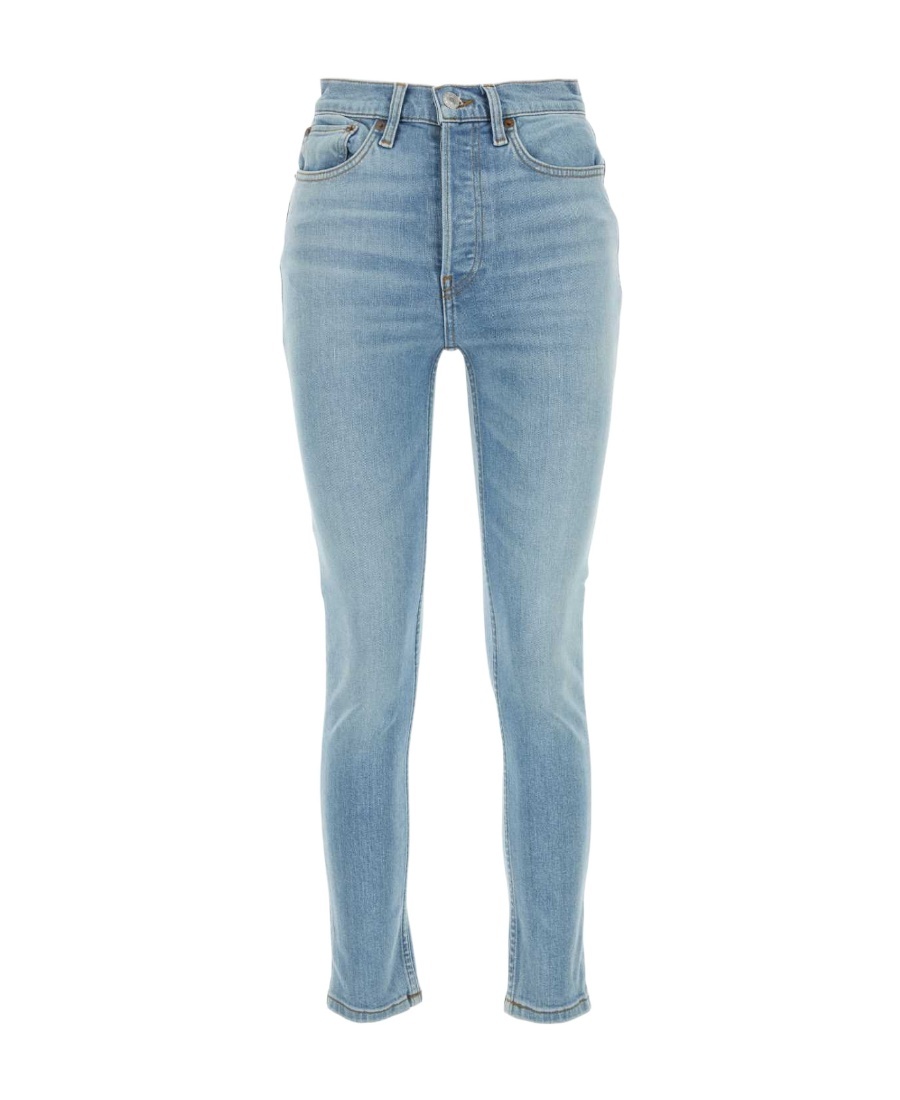 Re/done Slim-fit Cropped Jeans In Blue