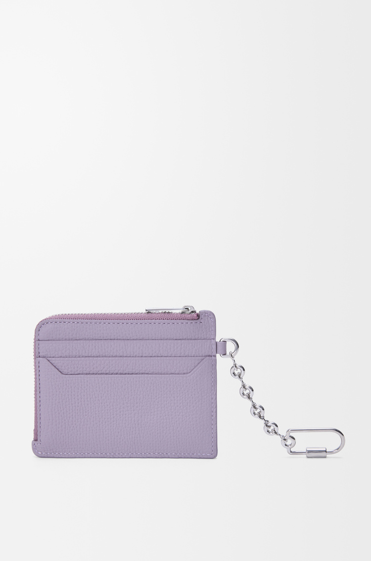 Loewe Anagram Square Coin Cardholder In Pebble Grained Calfskin In Purple