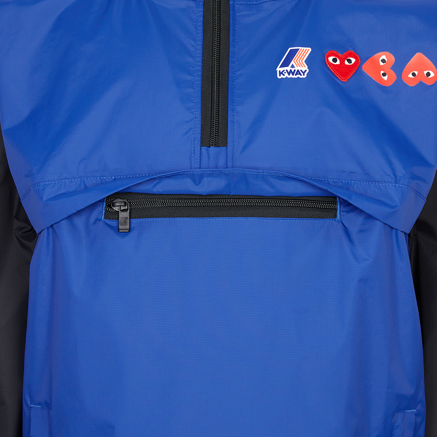Comme Des Garçons Play X K-way Colour-block Hooded Anorak In Multi