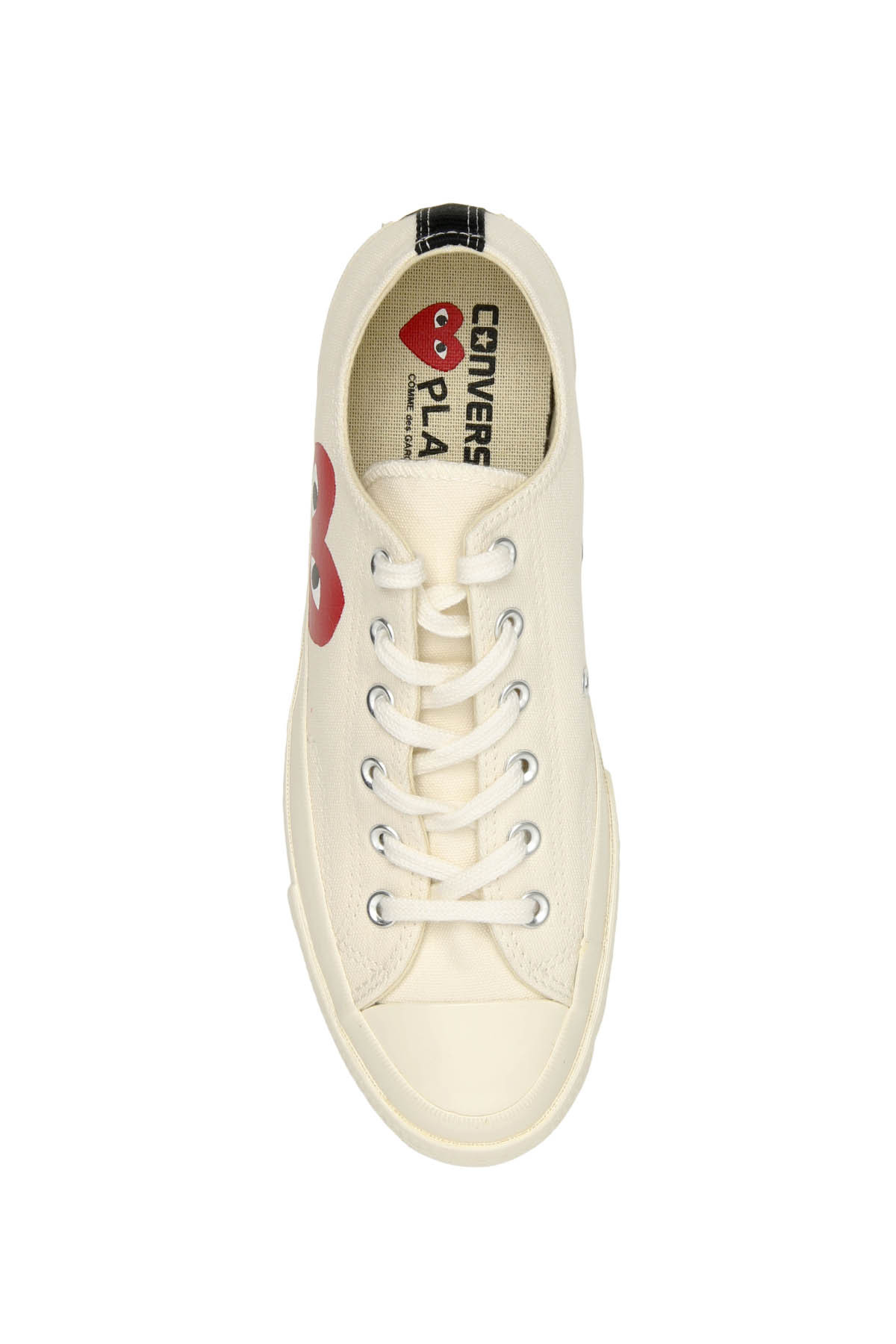Comme Des Garçons Play X Converse Comme Des Garcons Play X Converse Chuck Taylor 70 Small Red Heart Low Top Sneakers In Nude