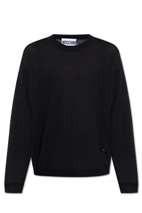 Moschino Long-sleeved Sweater In Black
