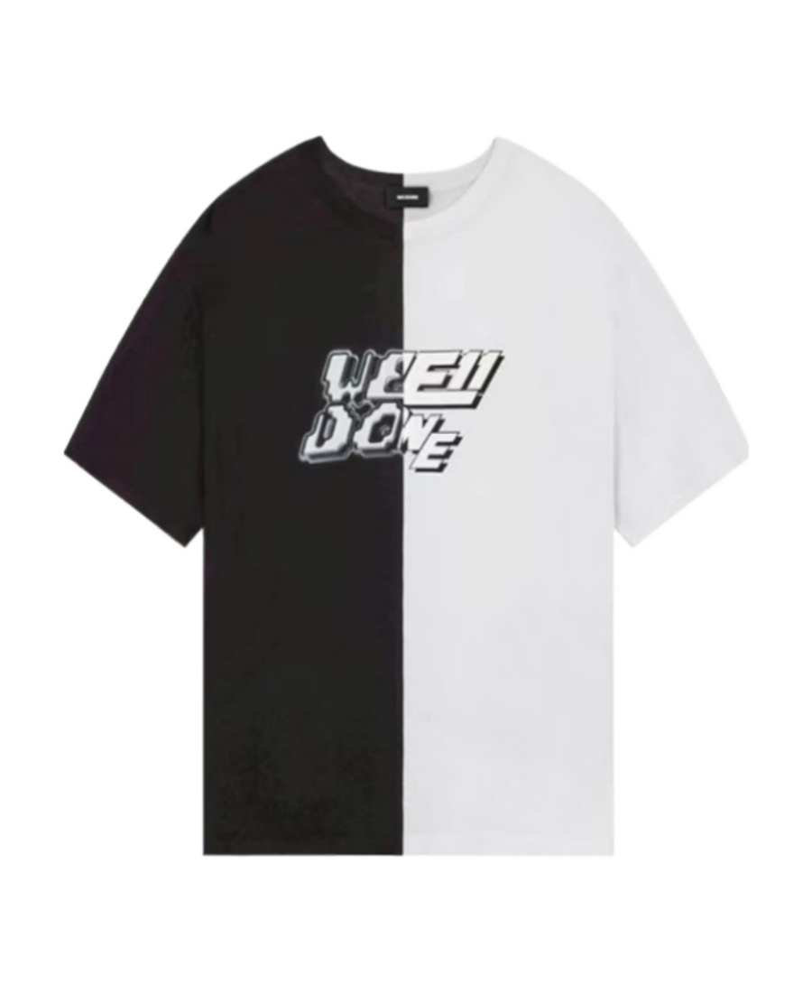 We11 Done Logo-print Panelled T-shirt In White