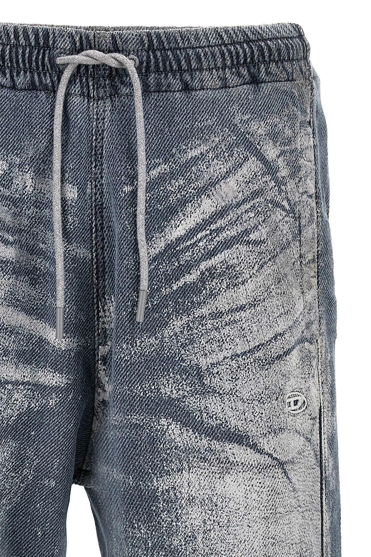 Diesel D-martia Drawstring Jeans In Gray