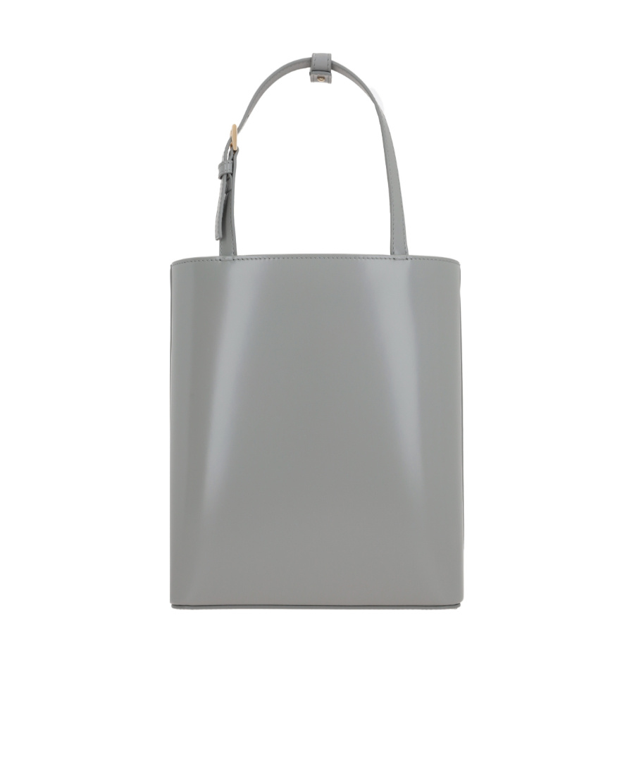 Prada Logo Shoulder Bag In Gray