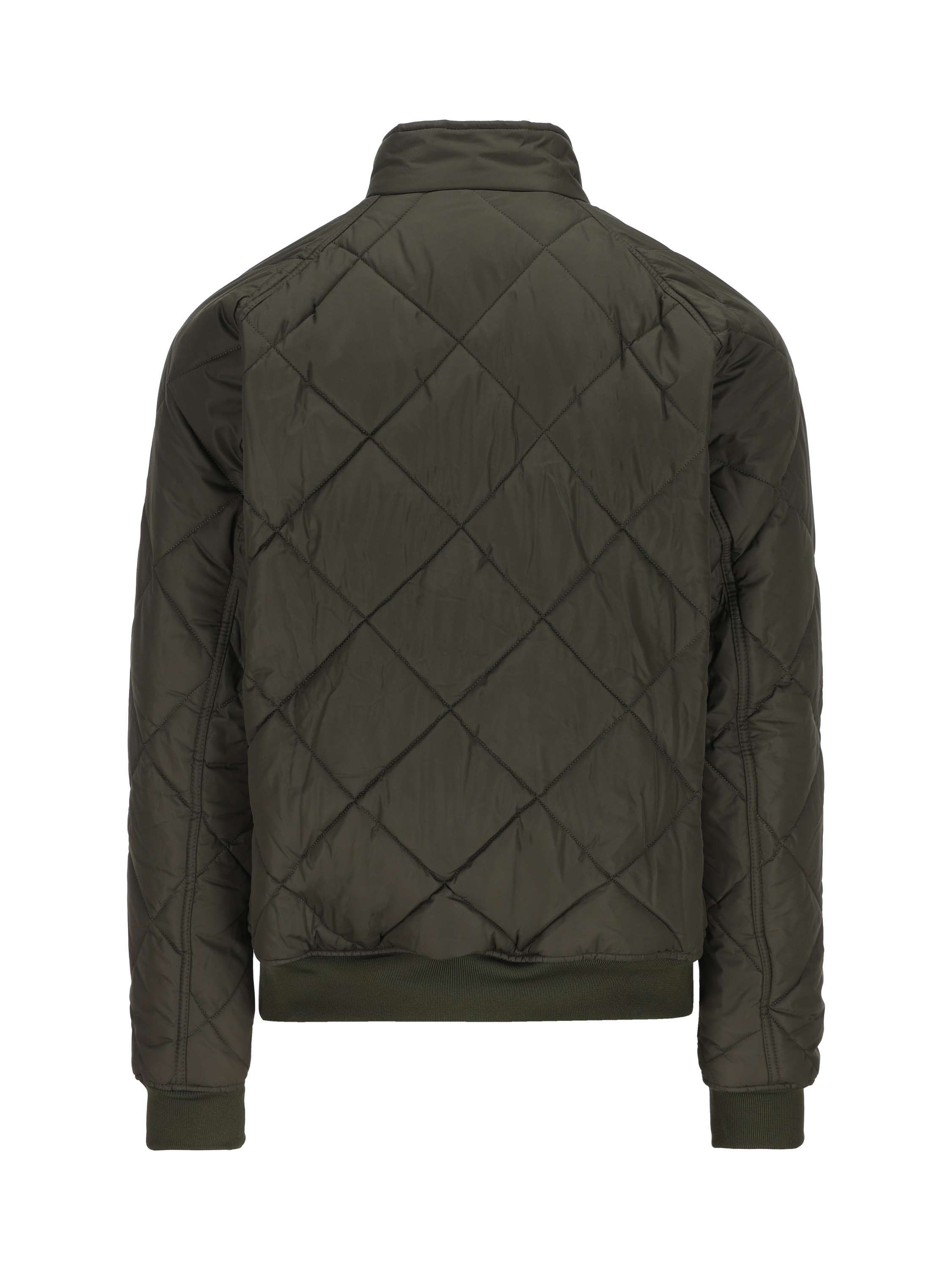 BARBOUR LOGO-PATCH ZIP-UP QUILTED JACKET
