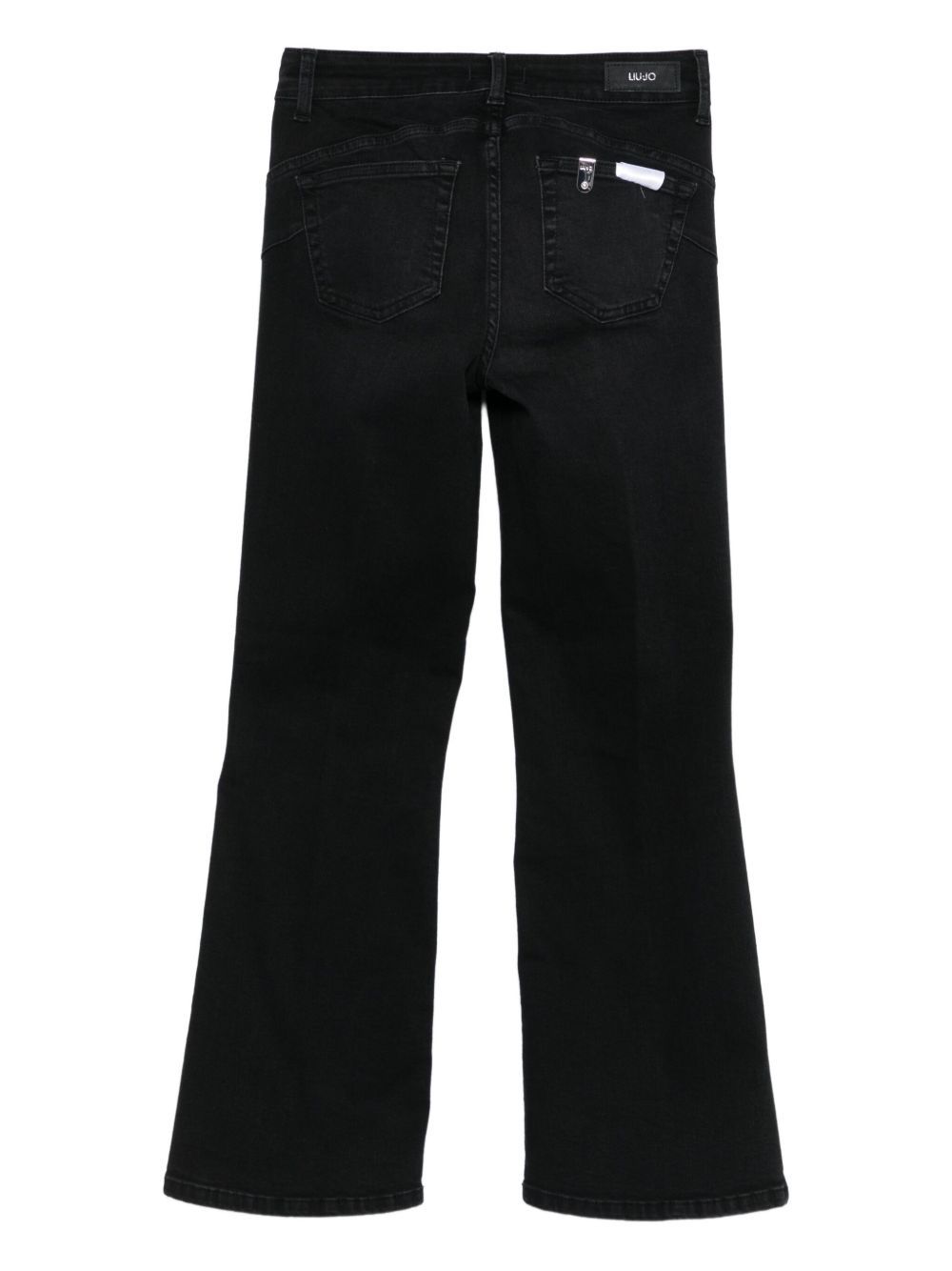Liu •jo Belt Loop Denim Trousers In Black