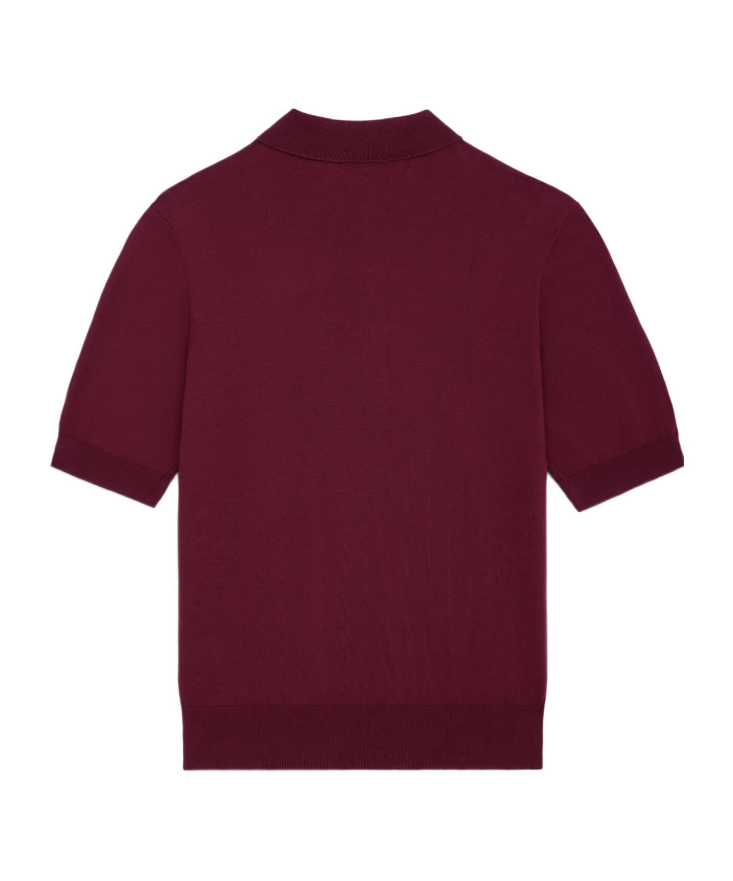 Celine Triomphe Polo In Fine Cotton In Burgundy