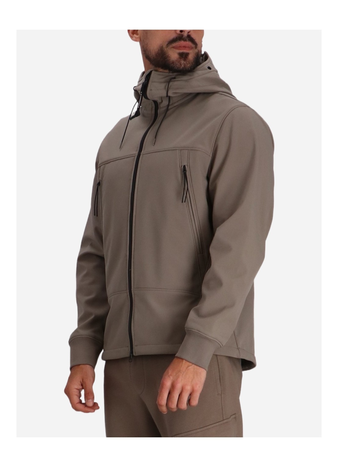 Shop C.p. Company Shell-r Goggle Jacket In Gray