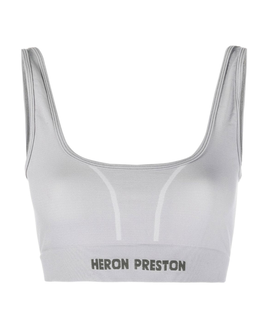 Heron Preston Logo Sports Bra In Gray