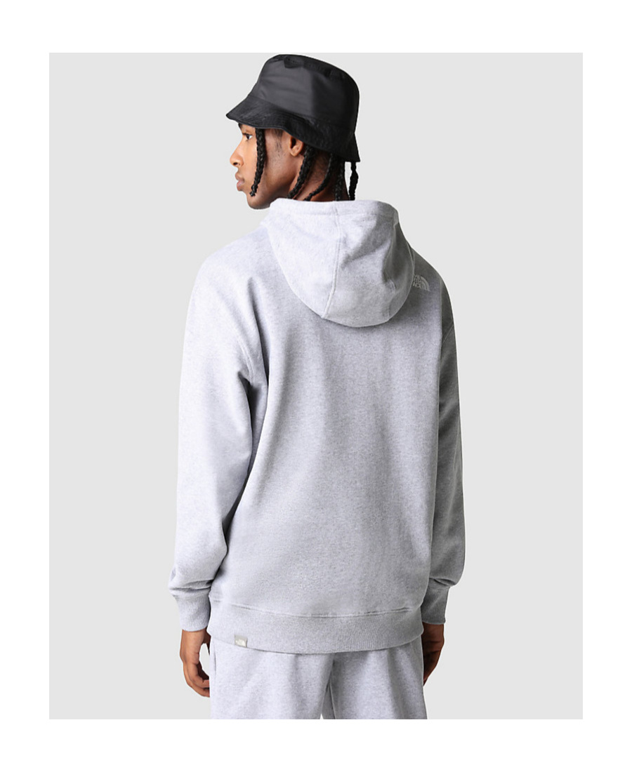 The North Face Logo Hooded Sweater In Gray