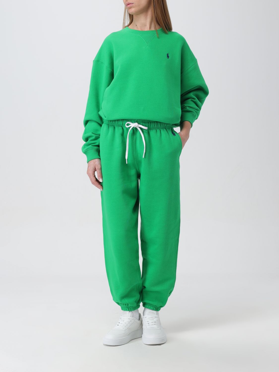 Polo Ralph Lauren Logo Embroidered Drawstring Track Pants In Green