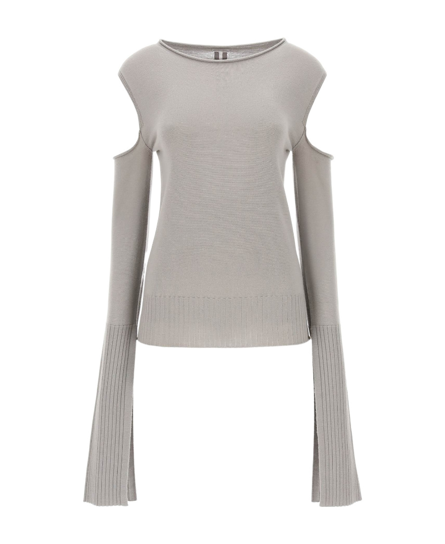 Rick Owens Woman Sweater Beige Size L Cotton In Gray