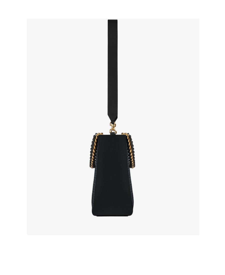 Givenchy Small G-tote Shopping Bag In 4g Embroidery With Chain In Black