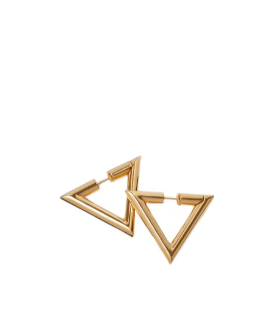 Valentino V Gold Hoop Earrings In Yellow