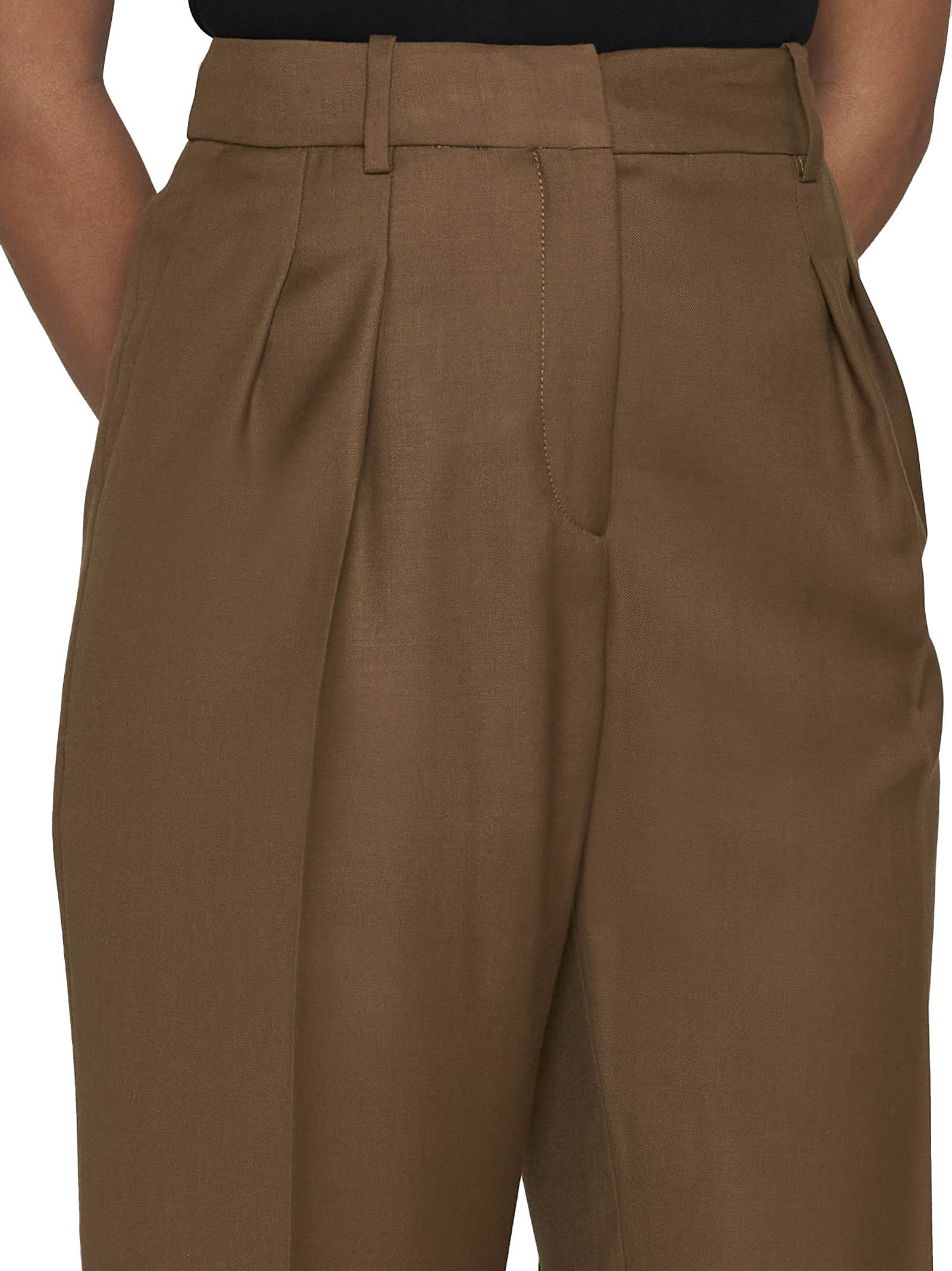 LOULOU STUDIO TAILORED WOOL TROUSERS