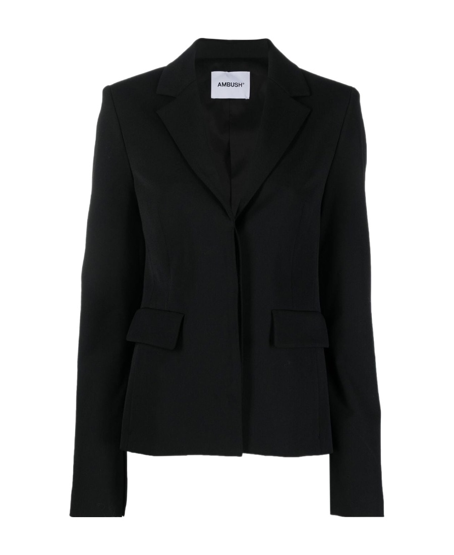 Ambush Tailored Single-breasted Jacket With Notched Lapel In Black
