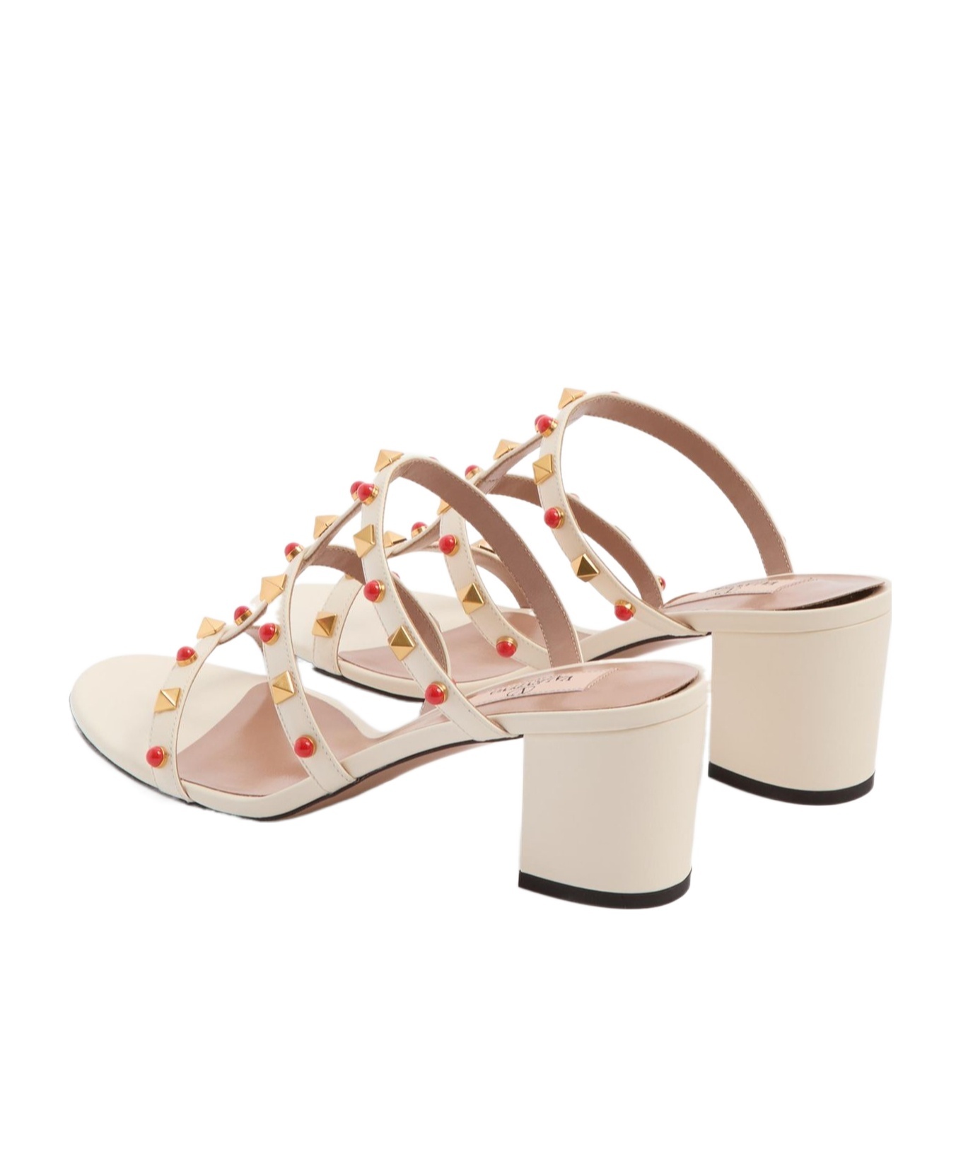 Valentino Rockstud T. 60 Block Heel Sandals In Multi