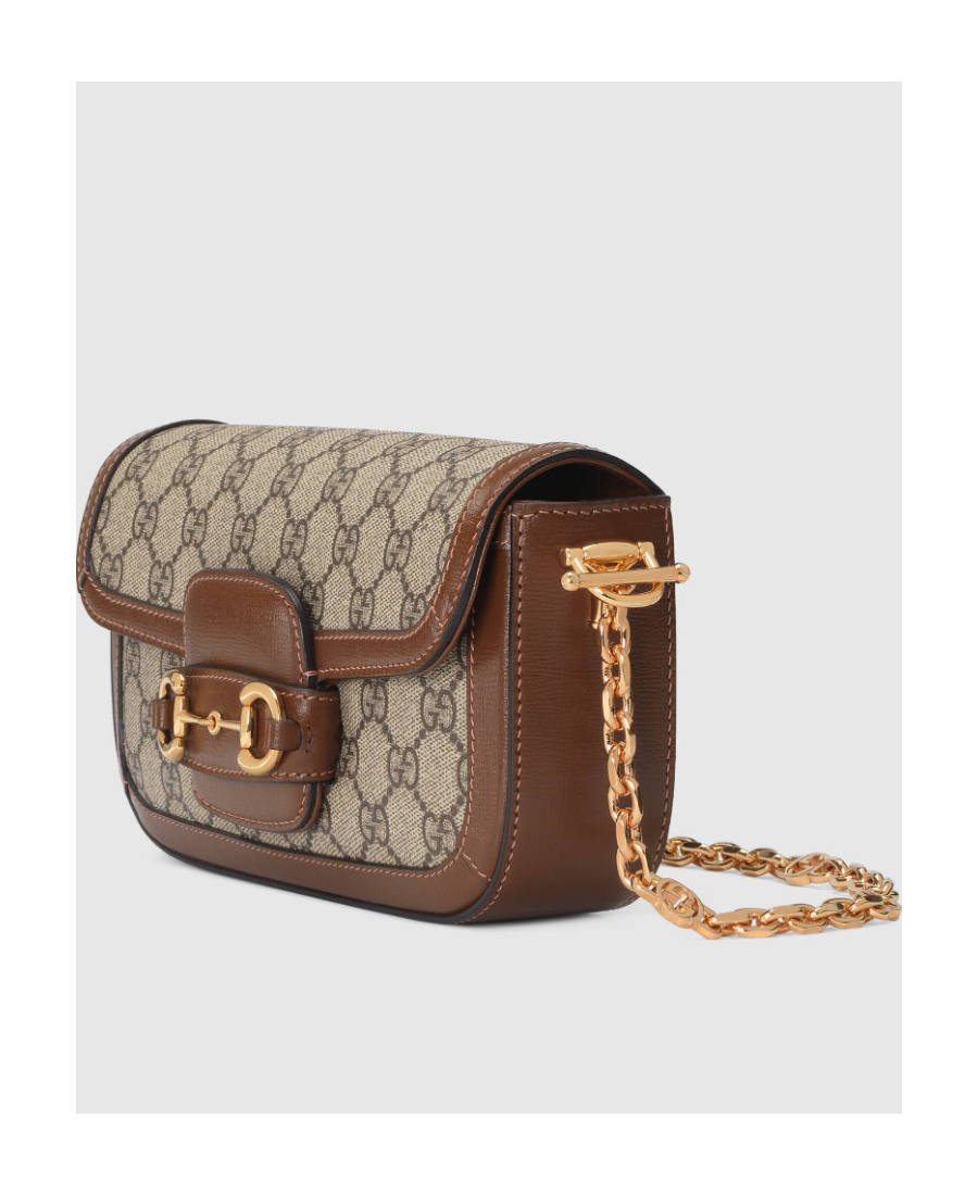 Gucci 1955 Horsebit Gg Canvas Shoulder Bag In Multicolor