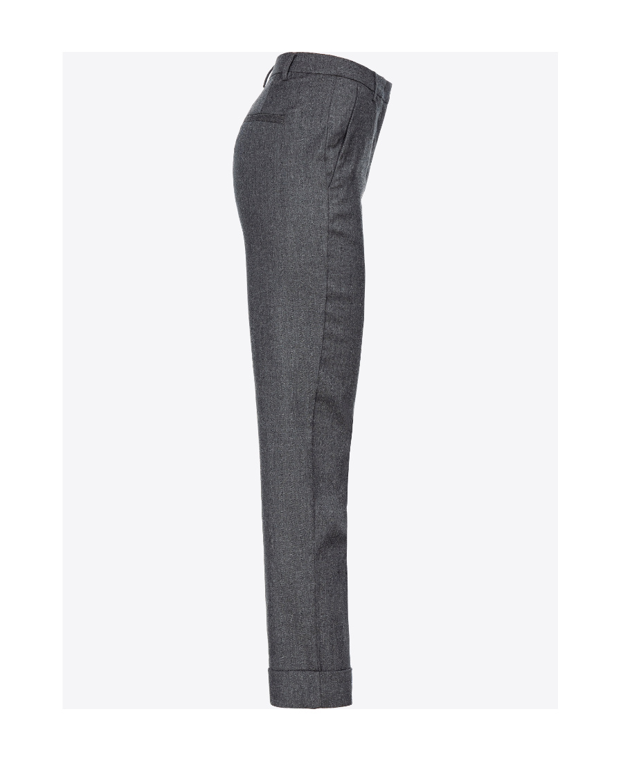 Pinko High-waist Straight-leg Trousers In Black
