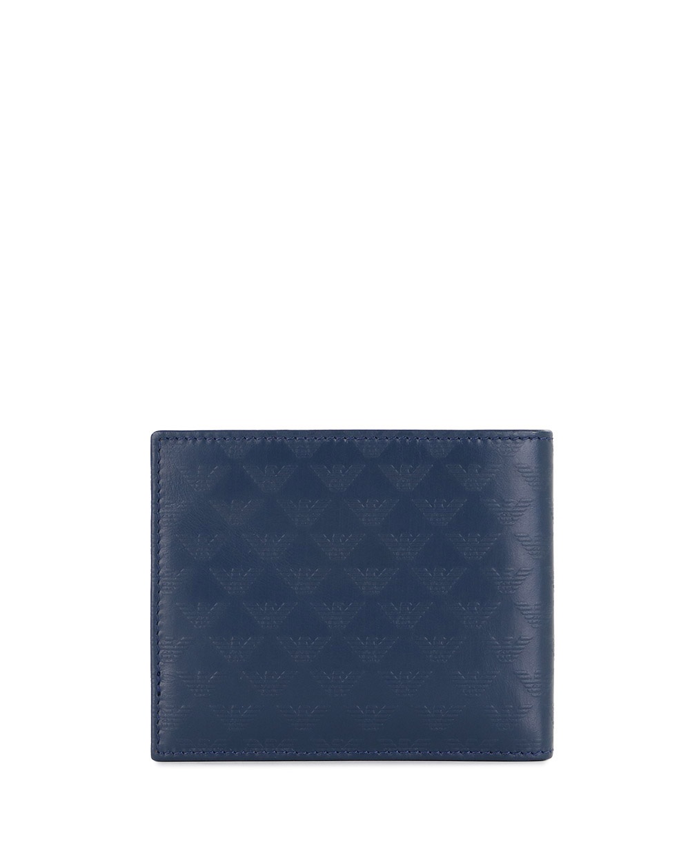 Emporio Armani Logo Details Wallet In Blue