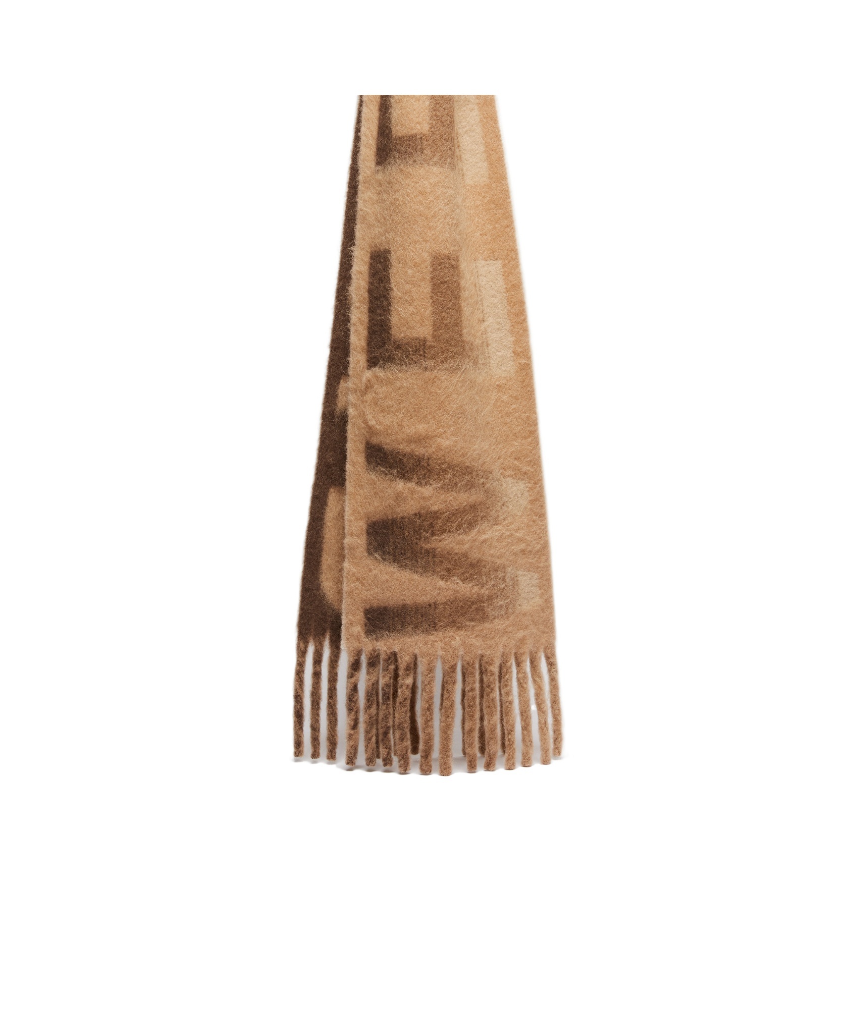 Weekend Max Mara Jacquard Alpaca Blended Scarf In Nude