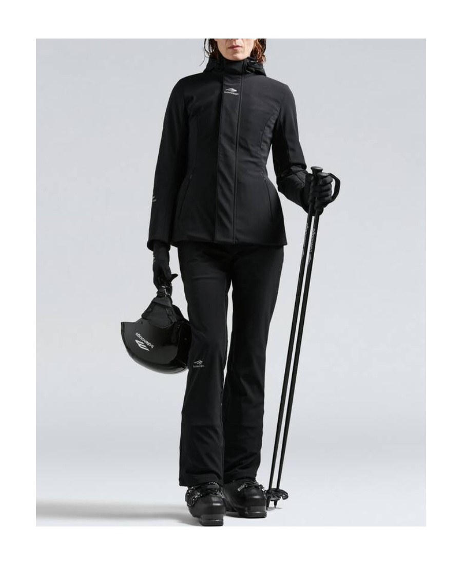 Balenciaga Women 3b Sports Icon Ski Hourglass Parka In Black