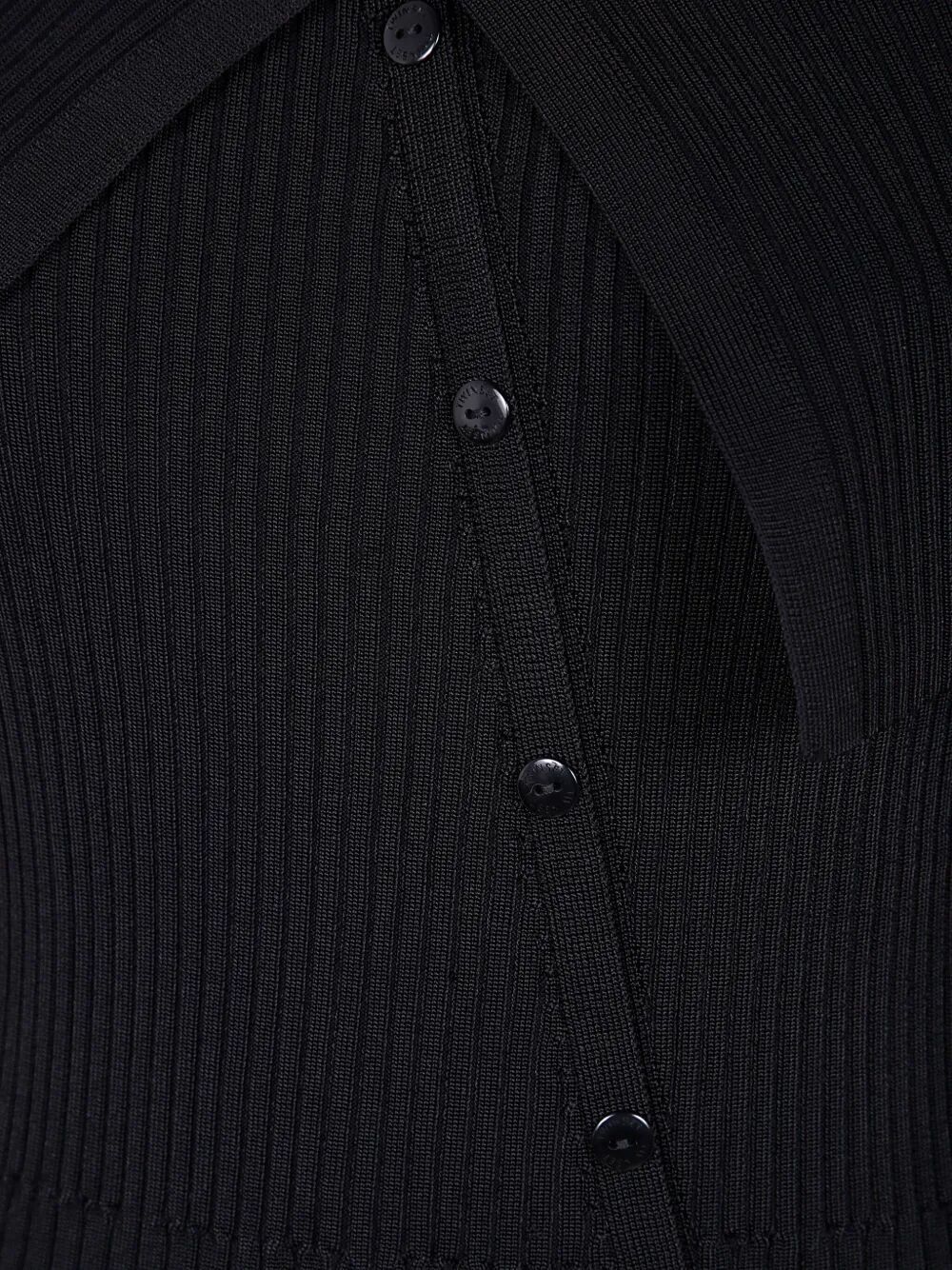 Twinset Twin-set Black Dress With Front Button Fastening