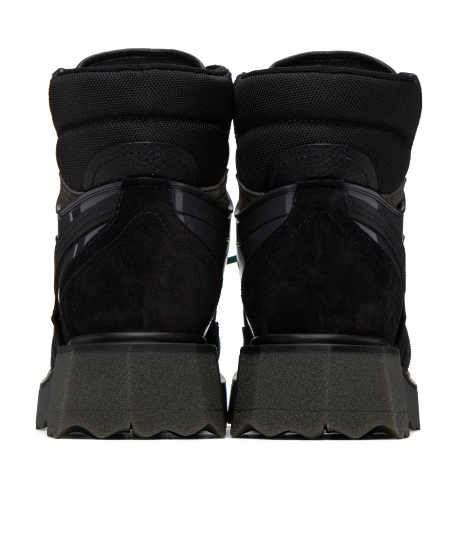 Shop Off-white Hiking Sponge Lace Up Boots In Black