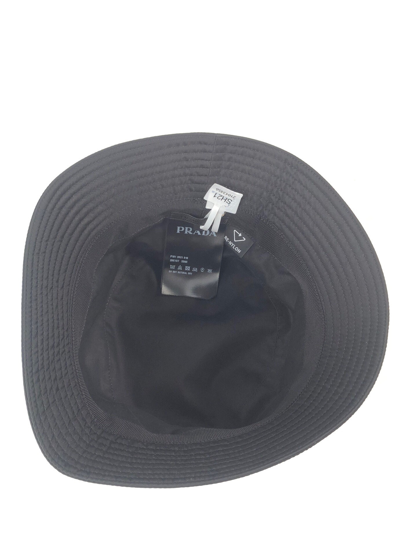 Prada Re-nylon Barrel Hat In Black