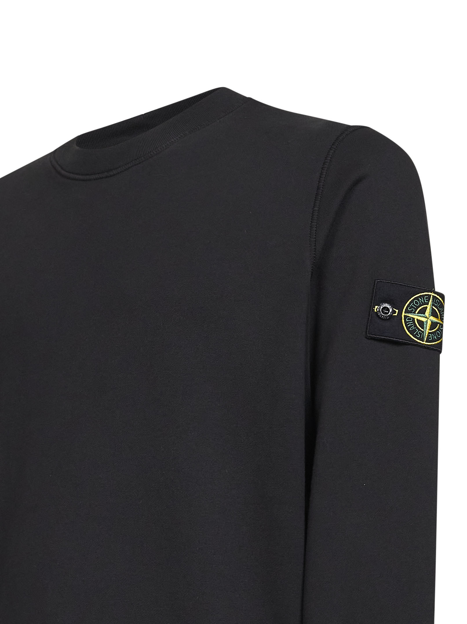 Stone Island Long-sleeved Sweatshirt In Black