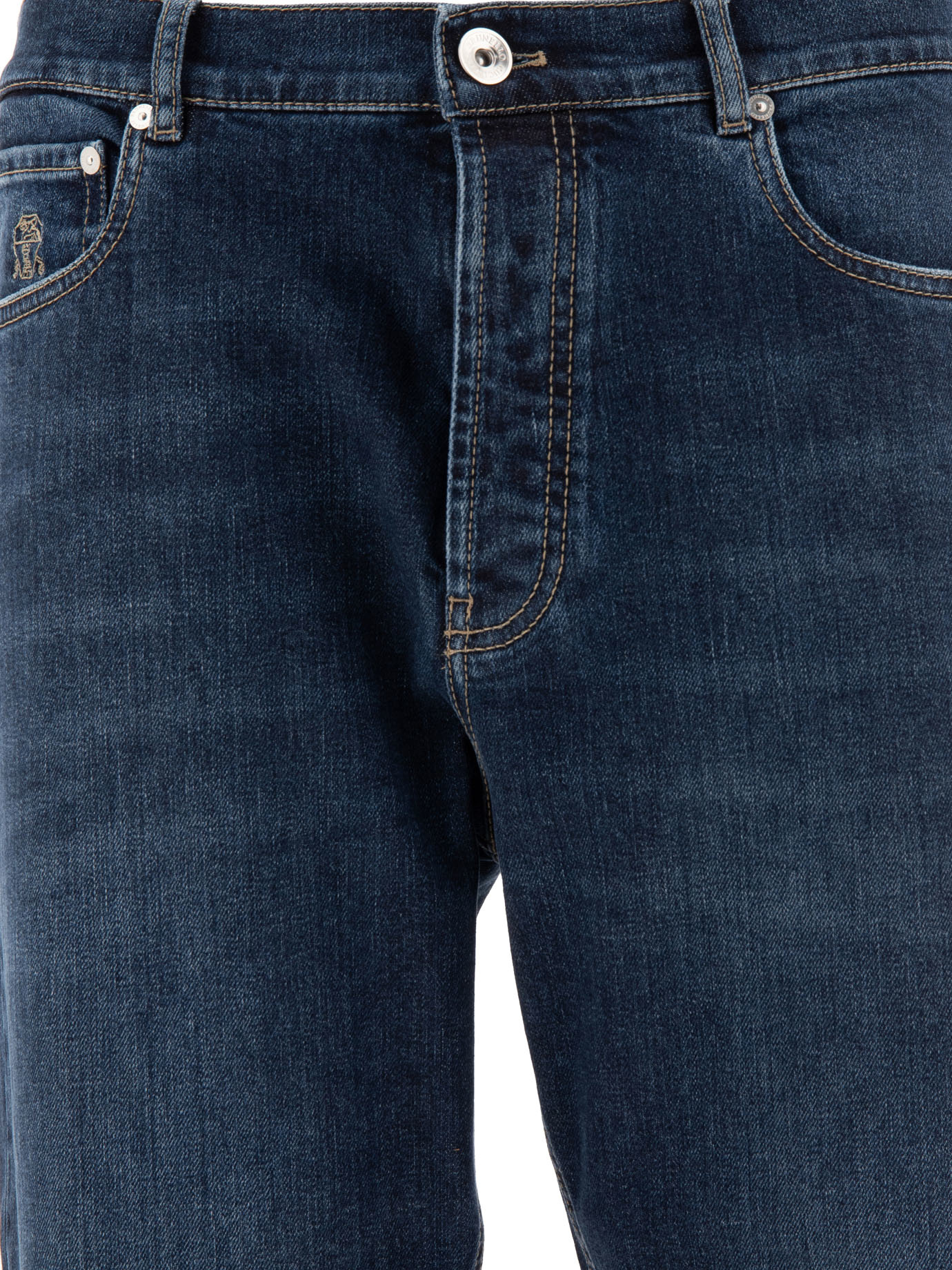 Brunello Cucinelli Mid-rise Tapered Jeans In Black