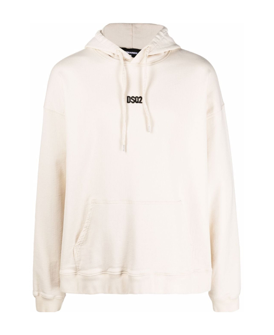 Dsquared2 Logo Print Hoodie In White
