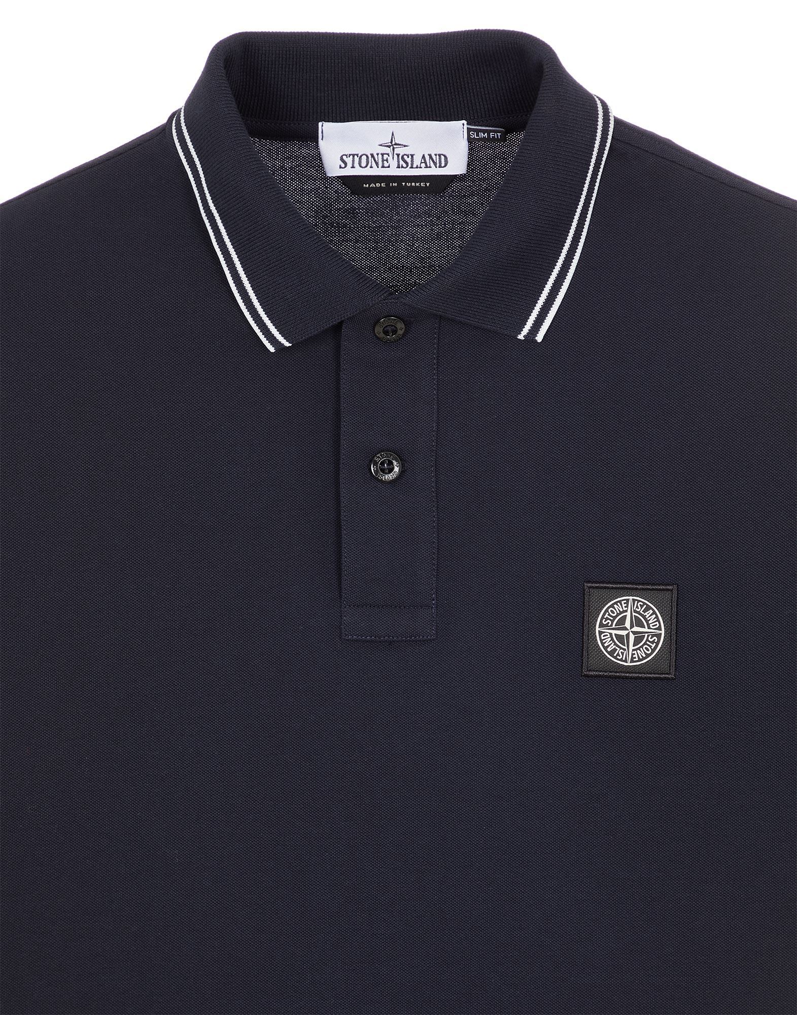 STONE ISLAND STONE ISLAND LOGO PATCH SHORT-SLEEVED POLO SHIRT