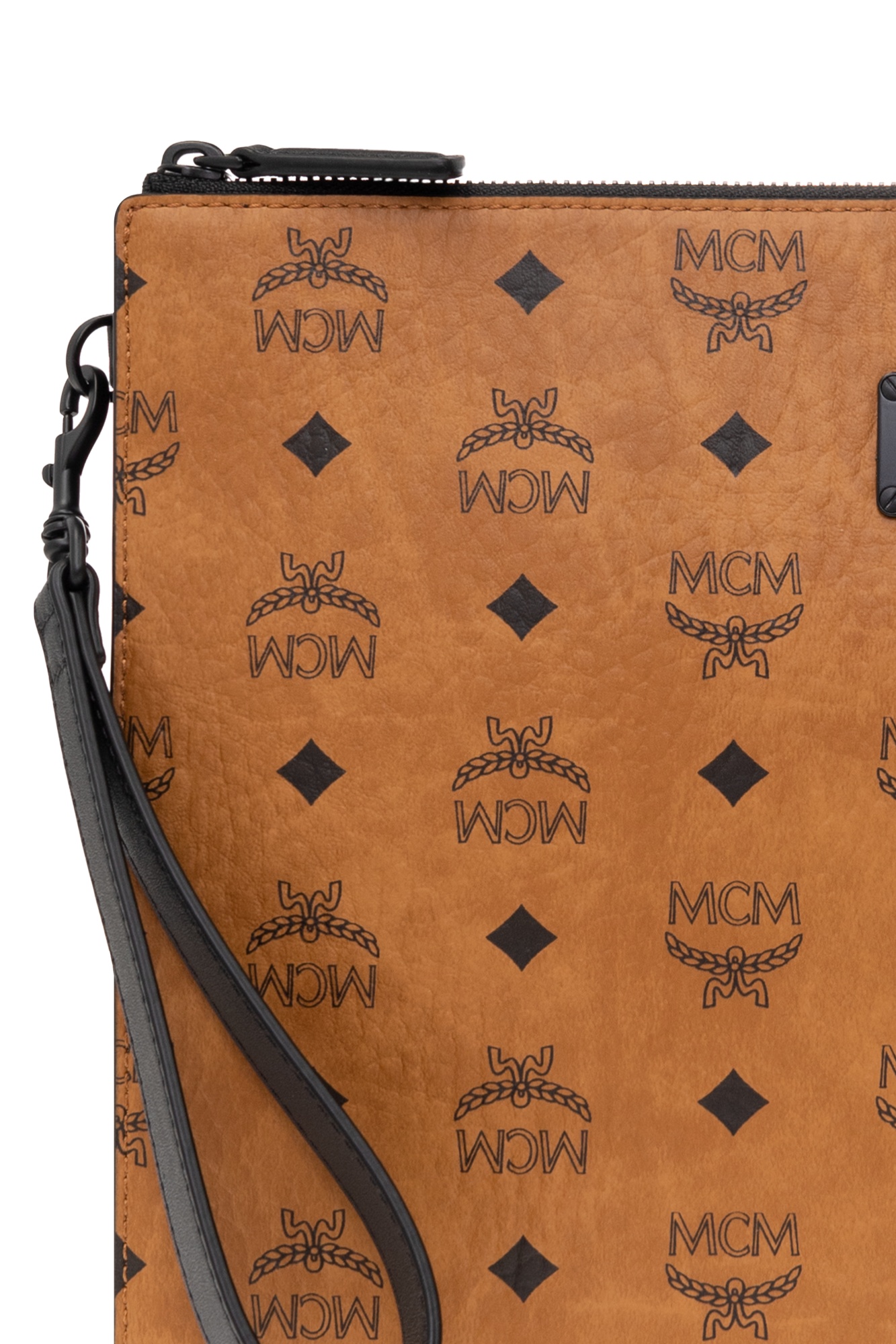Mcm Medium Aren Clutch Bag In Brown
